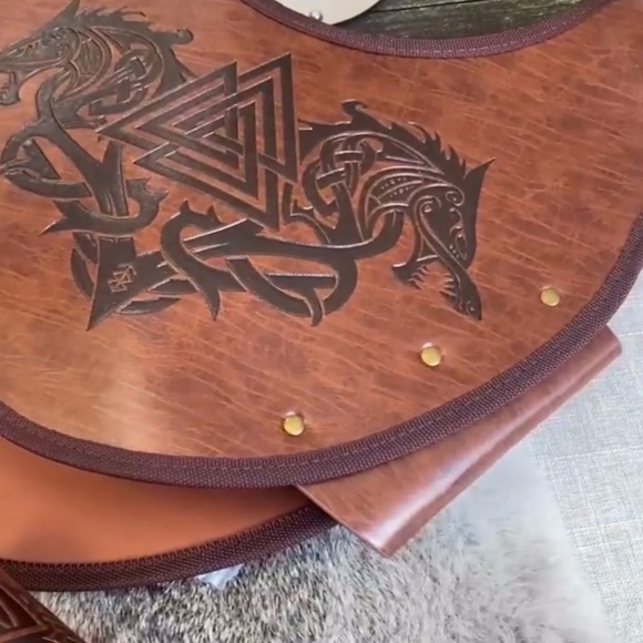 Brand New, Warrior Chest Armor w/ Viking Fenrir Brace, Warrior Set For Ren Faire - Picture 8 of 12